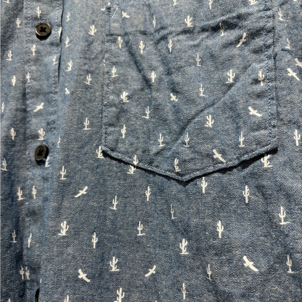 🌵 Sovereign Code Blue Patterned Cactus Shirt - Picture 2 of 4